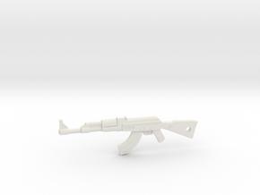 AK-47 Pendant in White Natural Versatile Plastic