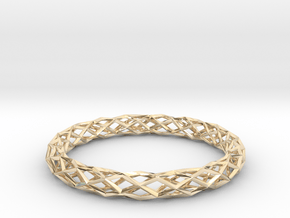 Mobius Diamond Check Bracelet in 14k Gold Plated Brass: Large