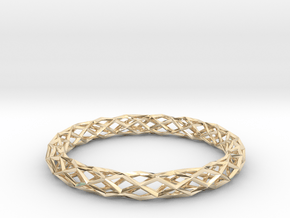 Mobius Diamond Check Bracelet in 14k Gold Plated Brass: Small