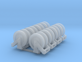 1:50 Hose reels pack of Eight V2 in Smooth Fine Detail Plastic