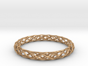 Diamond Check Bracelet in Natural Bronze: Extra Small