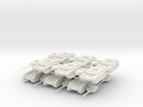 6mm Panzer IV F2 Tanks (12) in White Natural Versatile Plastic