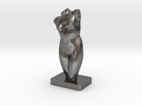 Female form statue in Polished Nickel Steel