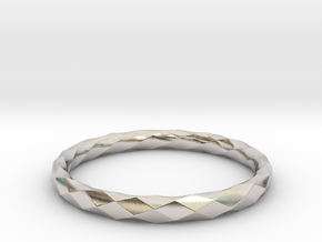 Mobius Diamond Check Ring in Platinum: 5 / 49