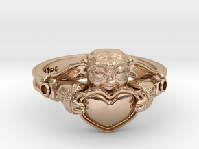Baby Yoda Ring Size 4.5 US in 14k Rose Gold Plated Brass