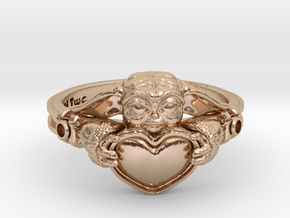 Baby Yoda Ring Size 5 US  in 14k Rose Gold Plated Brass