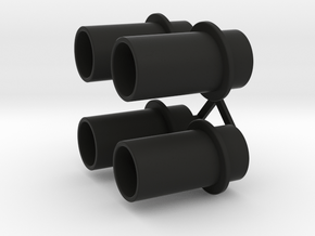 Exhaust Pipes Wellcraft SC38 in Black Premium Versatile Plastic