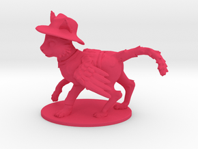 Ponyfinder Prototype - Purrsian Figure (metal) in Pink Processed Versatile Plastic