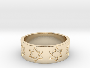 51 STAR RING Ring Size 8.25 in 14K Yellow Gold