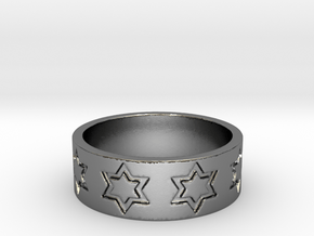51 STAR RING Ring Size 8.25 in Polished Silver
