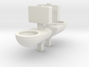 Prison Toilet (x2) 1/56 in White Natural Versatile Plastic