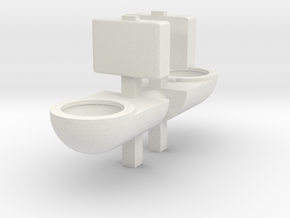 Prison Toilet (x2) 1/48 in White Natural Versatile Plastic