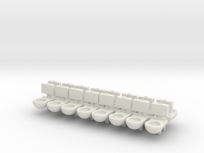 Prison Toilet (x16) 1/144 in White Natural Versatile Plastic