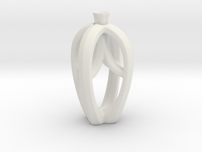 Vase 2051 in White Natural Versatile Plastic