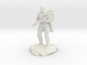 Half Orc Barbarian Soldier with Axe in Aluminum