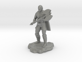Half Orc Barbarian Soldier with Axe in Gray PA12