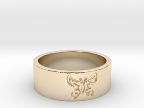 25 Butterfly v4 Ring Size 7 in 14K Yellow Gold