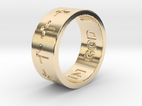 36 IN GOD WE TRUST Ring Size 8 in 14K Yellow Gold