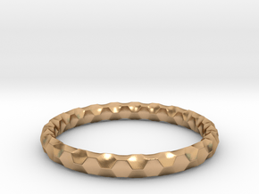 Honeycomb Ring in Polished Bronze: 8 / 56.75