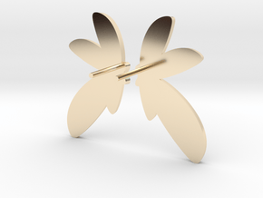 Abstract Fan Earrings V DESIGN LAB in 14K Yellow Gold