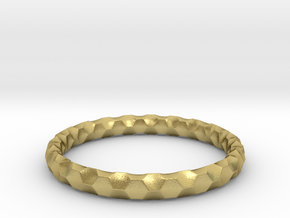 Honeycomb Ring in Natural Brass: 5 / 49