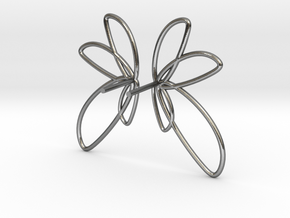 Abstract Fan Earrings (Wire) V DESIGN LAB in Polished Silver