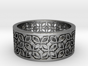 Kawung Filigree Gold Ring in Polished Silver: 8 / 56.75