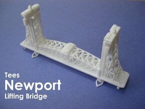 Tees Newport Bridge (1:1200) in White Natural Versatile Plastic: 1:1200