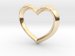 Heart Pendant in 14K Yellow Gold: Small
