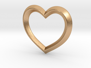 Heart Pendant in Natural Bronze: Small