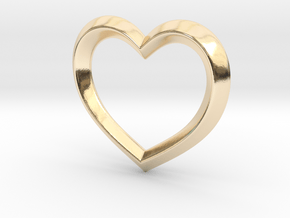 Heart Pendant in 14K Yellow Gold: Large