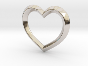 Heart Pendant in Platinum: Large