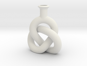 Knot Vase in White Natural Versatile Plastic