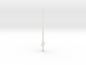 1:144 scale model one-handed long sword in White Natural Versatile Plastic