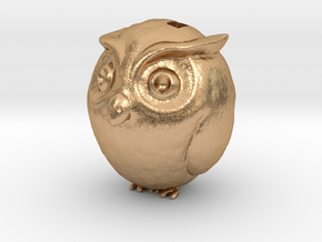 Owl charm in Natural Bronze: Extra Small