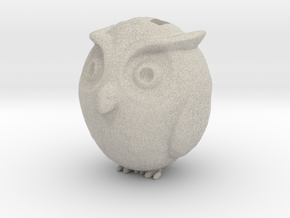 Owl charm in Natural Sandstone: Extra Small