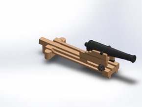 24 LB GARRISON GUN ON CASEMENT in White Natural Versatile Plastic