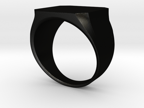Signet Ring Base in Matte Black Steel: 7.25 / 54.625