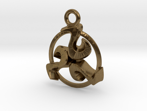 Triskele celtic pendant in Natural Bronze