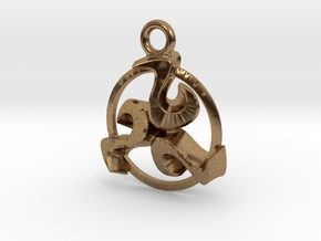 Triskele celtic pendant in Natural Brass