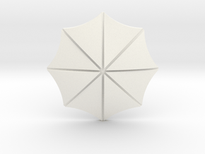 Umbrella - badge in White Processed Versatile Plastic