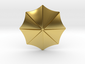 Umbrella - badge in Polished Brass