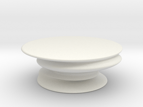 Modern Miniature 1:48 Coffee Table in White Natural Versatile Plastic: 1:48 - O