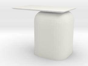 Modern Miniature 1:48 Coffee Table in White Natural Versatile Plastic: 1:48 - O