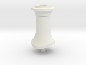 OO LBSCR E4 Capped Tall Chimney in White Natural Versatile Plastic