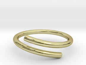 Open Ring in 18k Gold Plated Brass: 8 / 56.75