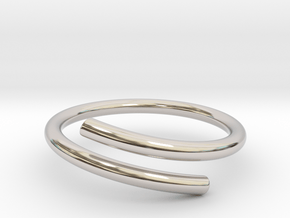 Open Ring in Rhodium Plated Brass: 5 / 49
