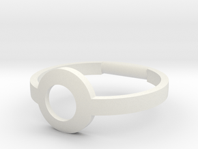 Small pokeball - Ring - 1:1 scale in White Natural Versatile Plastic