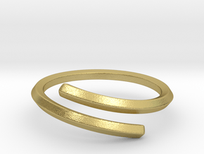 Pentagon Open Ring in Natural Brass: 5 / 49