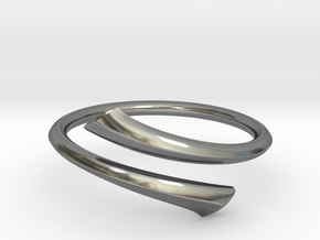 Streamline Open Ring - Hard Edge in Antique Silver: 8 / 56.75